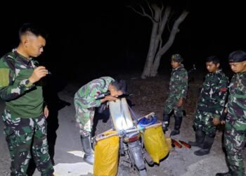 Amankan Perbatasan, Satgas Pamtas Yonarhanud 2 Kostrad Gagalkan Penyelundupan Barang Ilegal di wilayah Pos Aplal