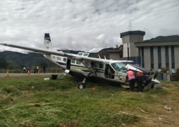Tim KNKT Lakukan Investigasi Insiden Pesawat Smart Air di Bandara Tiom Lanny Jaya