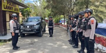 Polres Lanny Jaya Gelar Patroli Dialogis, Antisipasi Kerawanan Kamtibmas Terkait Pencairan Dana Kampung