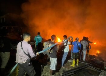 Dua Unit Ruko di Arso Barat Hangus Terbakar, Polres Keerom Lakukan Penyelidikan Penyebab Kebakaran