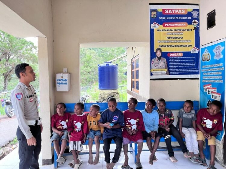 Subsatgas Si-ipar Polres Lanny Jaya Gelar Kegiatan Pembelajaran bagi Anak-Anak usia Dini