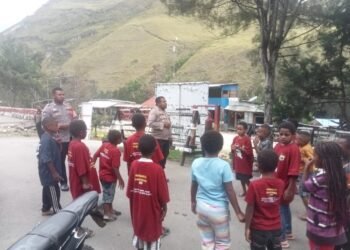 Subsatgas Si-ipar Polres Lanny Jaya Gelar Kegiatan Pembelajaran Bagi Anak-anak Usia Dini