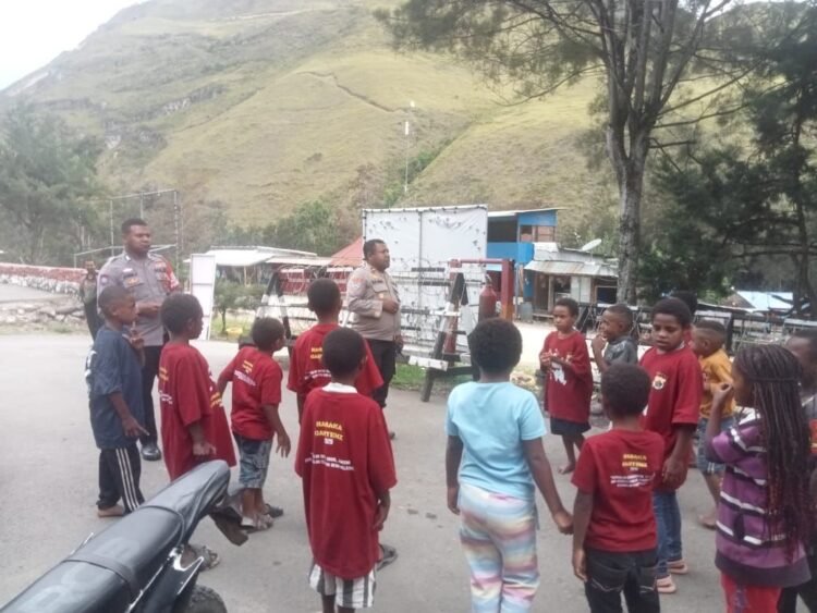 Subsatgas Si-ipar Polres Lanny Jaya Gelar Kegiatan Pembelajaran Bagi Anak-anak Usia Dini