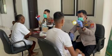 Sebanyak 166 Casis Bintara Brimob Polda Papua Barat Jalani Pemeriksaan Kesehatan Tahap I