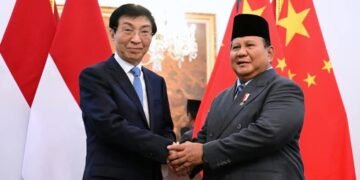 Presiden Prabowo Terima Kunjungan Kehormatan Ketua MPR RRT Wang Huning di Istana Merdeka