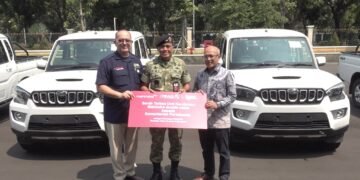 Kementerian Pertahanan menerima hibah empat unit kendaraan Scorpio Vigar dari PT Agrinas Pangan Nusantara