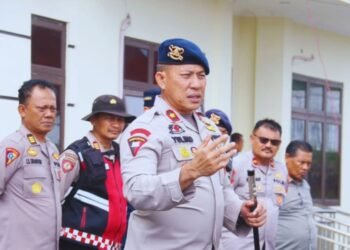 Polda Sumsel Gelar Apel Konsolidasi Pengamanan Distribusi Logistik untuk Korban Bencana di Sumatera Utara
