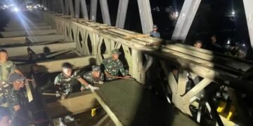 Pembangunan Jembatan Bailey Teupin Reudeup Penghubung Bireuen–Aceh Utara Capai 99 Persen