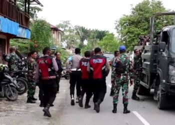 Personel Polres Sarmi dan TNI Gelar Apel Patroli Gabungan di Koramil 1712-01 Sarmi