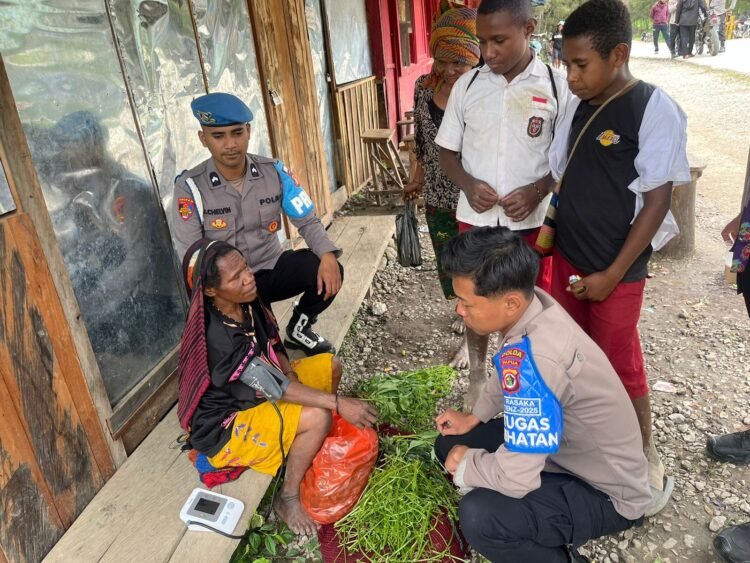 Subsatgas Keladi Sagu Rasaka Cartenz 2025 Layani Kesehatan Warga di Distrik Nogi, Lanny Jaya