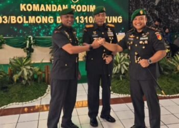 Gelar Serah Terima Jabatan Dandim 1310/Bitung Digelar di Makorem 131/Santiago