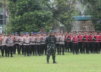 Dandim 1310/Bitung Letkol Inf Dewa Made DJ Jadi Komandan Apel Gelar Pasukan dan Peralatan Siaga Bencana