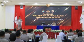 Biro SDM Polda Papua Barat Gelar Rakernis T.A. 2025, Wujudkan SDM Unggul Menuju Polri Presisi