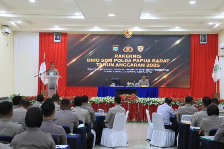 Biro SDM Polda Papua Barat Gelar Rakernis T.A. 2025, Wujudkan SDM Unggul Menuju Polri Presisi