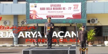 Polresta Cilacap Peringati Hari Bela Negara ke-77, Kapolresta Tekankan Penguatan Persatuan Bangsa