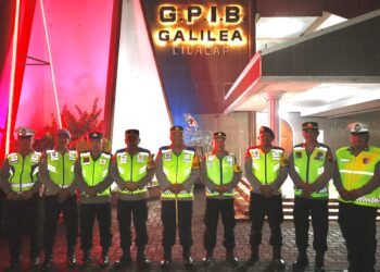 Kapolresta Cilacap Tinjau Pos Pengamanan Gereja, Wujudkan Natal yang Aman dan Damai