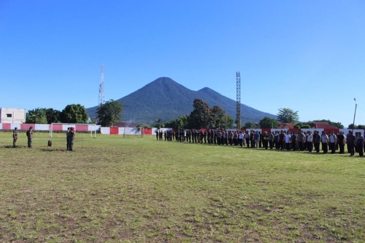 Pastikan Kesiapan Pengamanan Kunjungan RI 2, Dandim 1310/Bitung Pimpin Apel Gelar Pasukan