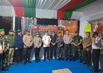 Pastikan Keamanan dan Pelayanan Masyarakat Optimal, Dandim 1310/Bitung Bersama Forkopimda Minut Tinjau Pos Nataru