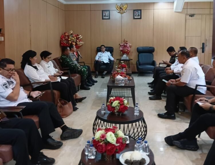 Sinergi Dalam Penanganan Bencana, Dandim 1310/Bitung Bersama Forkopimda Kota Bitung Gelar Rapat Koordinasi