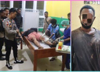 ‎Bacok Pengendara Motor Seorang Pria Diringkus Personil Polres Mappi