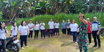 Sukseskan Program KDKMP, Danramil 1310-04/Dimembe Turun Lokasi Cek Pengukuran Lahan