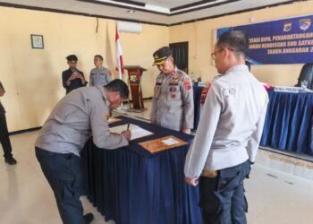 Kapolres Mappi Pimpin Sosialisasi DIPA  Dan Penandatanganan Pakta Integritas Tahun Anggaran 2026