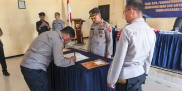 Kapolres Mappi Pimpin Sosialisasi DIPA  Dan Penandatanganan Pakta Integritas Tahun Anggaran 2026