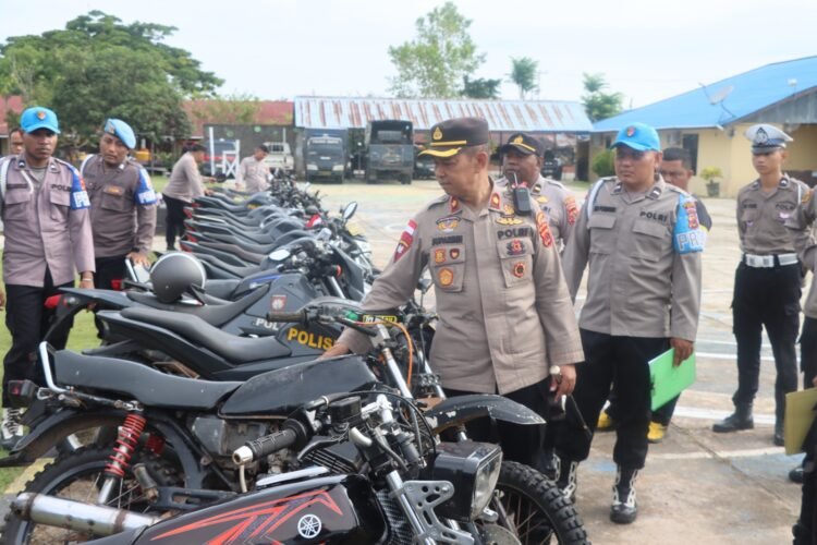 Apel Kendaraan Dinas, Kapolres Mappi Tekankan Perawatan Dan Kelengkapan Berkendara