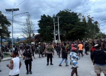 Aksi Saling Serang Antar Kelompok Masyarakat di Wamena Berhasil Dilerai Aparat Kepolisian