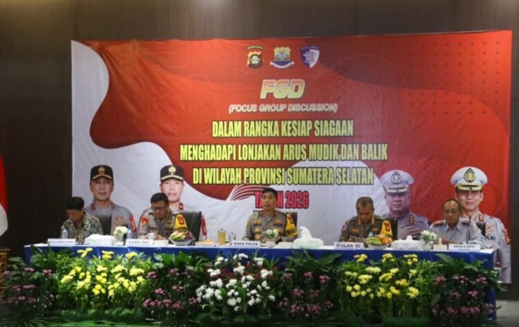 Forum Group Discussion Kesiapsiagaan Arus Mudik dan Balik 2026, Polda Sumsel Perkuat Sinergi Lintas Instansi