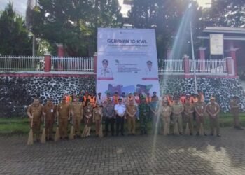 Wujud Nyata Sinergi TNI dan Lintas Sektoral, Kodim 1310/Bitung Apel Bersama Pencanangan Gerakan Indonesia Asri di Kabupaten Minut