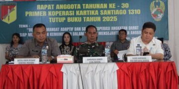 Perkuat Kemandirian dan Kesejahteraan Anggota, Kodim 1310/Bitung Gelar Rapat Anggota Tahunan (RAT) Ke-30 Tutup Buku Tahun 2025