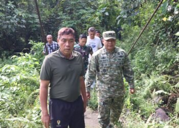 Dandim 1310/Btg Dampingi Danrem 131/Stg Tinjau dan Pastikan Sasaran Pembangunan Jembatan Siap Dibangun