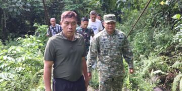 Dandim 1310/Btg Dampingi Danrem 131/Stg Tinjau dan Pastikan Sasaran Pembangunan Jembatan Siap Dibangun