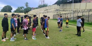 Puluhan Pelajar Ikuti Binlat Seleksi Penerimaan Polri Terpadu 2026 di Stadion 16 November Fakfak