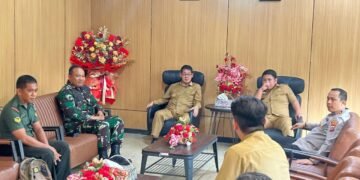 Wujud Sinergitas TNI dan Pemerintah Daerah, Dandim 1310/Bitung Tandatangani Karya Bakti Revitalisasi Marshalling Area Yon TP 916 Makawidey