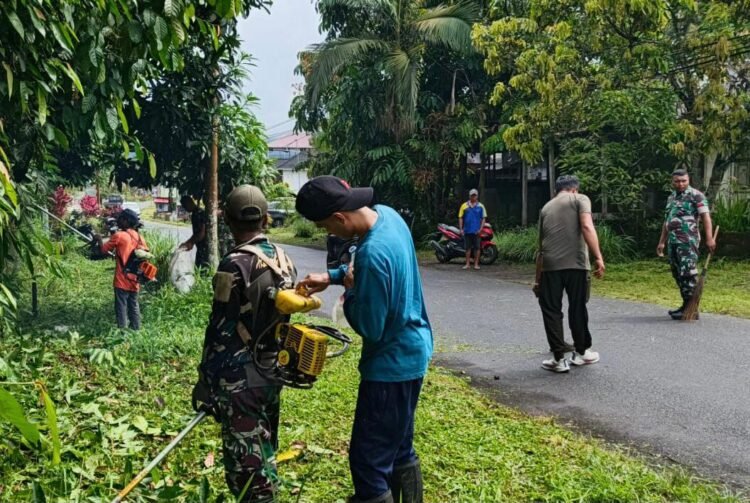 Koramil Jajaran Kodim 1310/Bitung Gelar Gerakan Indonesia Asri, Wujud Nyata Kepedulian Lingkungan dan Kemanunggalan TNI-Rakyat