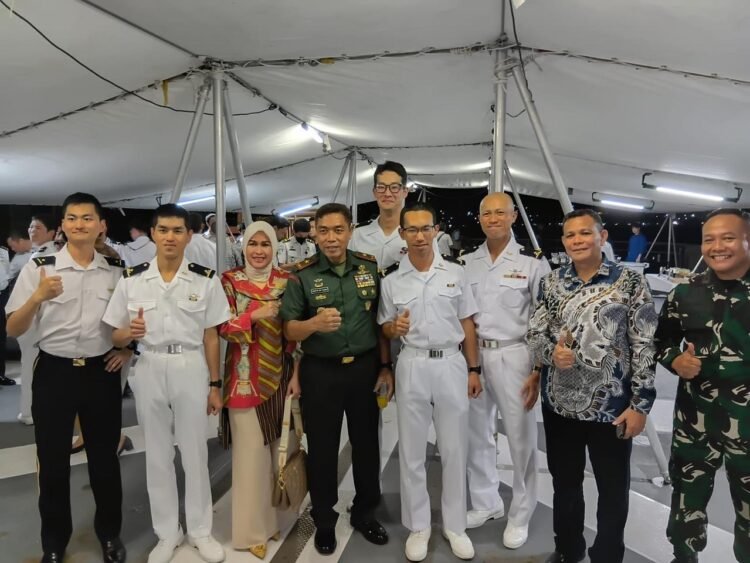 Perkuat Kerjasama Maritim Indonesia-Jepang, Dandim 1310/Bitung Hadiri Kegiatan Cocktail Party Kunjungan Kapal Latih Jepang di Sulut