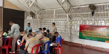 Personel Polresta Manokwari Ikuti Pemeriksaan Kesehatan Berkala Tahun 2026