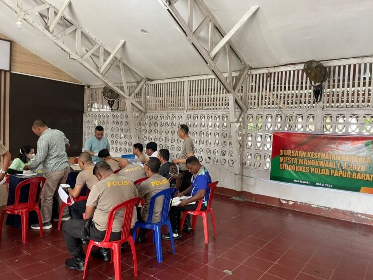 Personel Polresta Manokwari Ikuti Pemeriksaan Kesehatan Berkala Tahun 2026