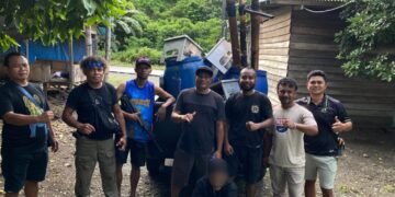 Polresta Manokwari Pengungkapan Produksi Minuman Keras Lokal Jenis Cap Tikus di Distrik Tanah Rubuh