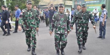 Dandim 1310/Bitung bersama Forkopimda Kota Bitung Sambut Kunjungan Kerja dan Safari Ramadhan Pangdam XIII/Merdeka di Kodim 1310/Bitung