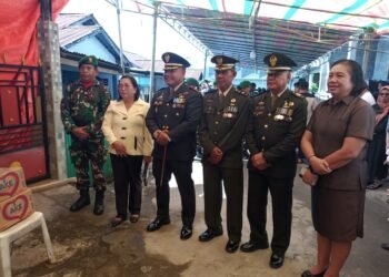 Bentuk Penghargaan Atas Pengabdian, Dandim 1310/Bitung Pimpin Upacara Persemayaman dan Pemakaman Anggota Kodim 1310/Bitung dengan Penuh Khidmat