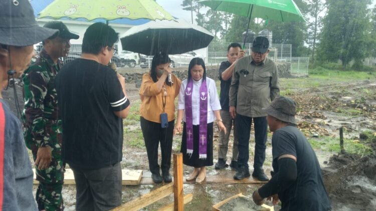 Perkuat Ekonomi Kerakyatan, Dandim 1310/Bitung Dukung Pembangunan Gedung KDKMP Desa Paslaten