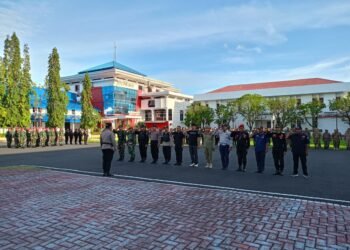 Ikut Apel Gelar Pasukan, Kodim 1310/Bitung Siap Amankan Malam Takbiran dan Idul Fitri 1447 H