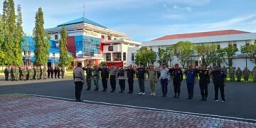 Ikut Apel Gelar Pasukan, Kodim 1310/Bitung Siap Amankan Malam Takbiran dan Idul Fitri 1447 H