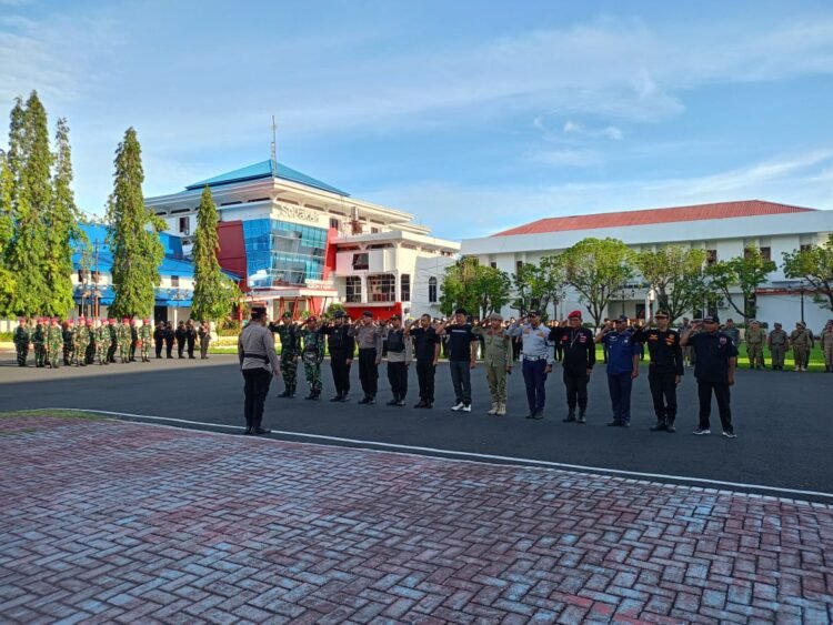 Ikut Apel Gelar Pasukan, Kodim 1310/Bitung Siap Amankan Malam Takbiran dan Idul Fitri 1447 H