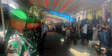 Bentuk Penghargaan dan Penghormatan Terakhir, Kodim 1310/Bitung Gelar Upacara Persemayaman Alm. Peltu (Purn) Johanes Daleno