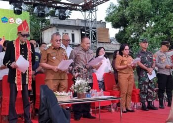 Pererat Hubungan Silaturahmi Pemerintah Daerah, TNI, Polri dan Masyarakat, Danramil 1310-05/Kauditan Hadiri Perayaan HUT ke-341 Desa Treman