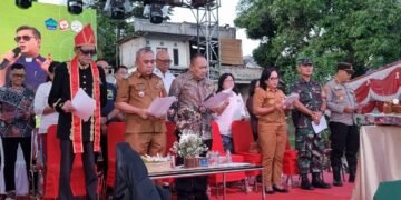 Pererat Hubungan Silaturahmi Pemerintah Daerah, TNI, Polri dan Masyarakat, Danramil 1310-05/Kauditan Hadiri Perayaan HUT ke-341 Desa Treman